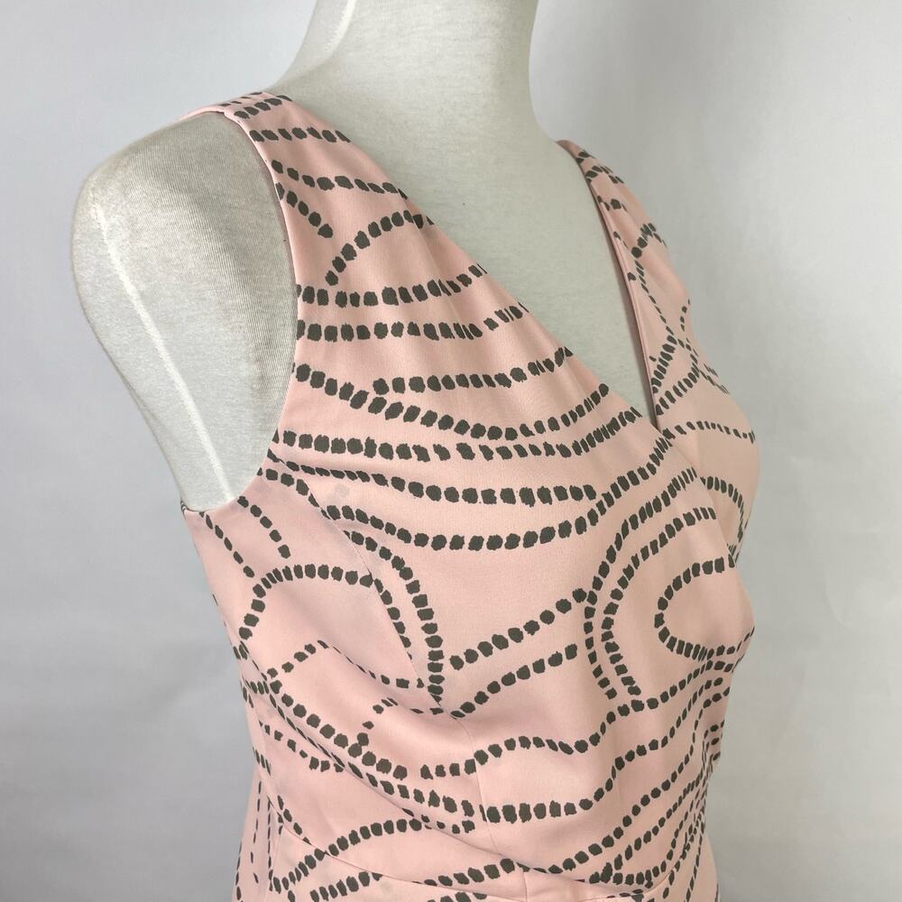 Cabi #273 Sophia Cami NWT Blush Pink & Gray Print Wrap Bust Peplum Tank Blouse - Picture 3 of 11